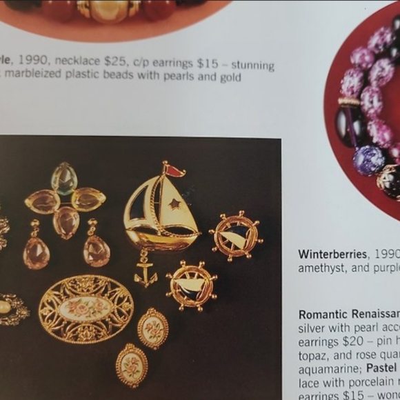 Signed Avon Pastel Multi Color Prong Set Teardrop Crystal Gold Tone Pin Brooch - Picture 6 of 6